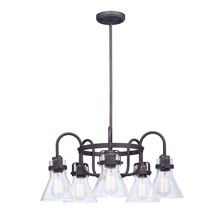 Maxim Lighting Seafarer 5-Light Chandelier With Bulbs, Oil Rubbed Bronze 26117CDOI/BUL